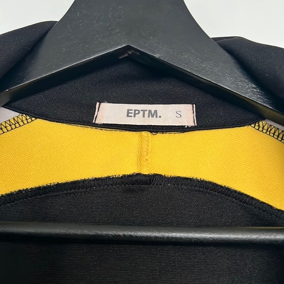 EPTM Yellow and Black Zip Up Sweater Jacket - size small - Picture 3 of 4